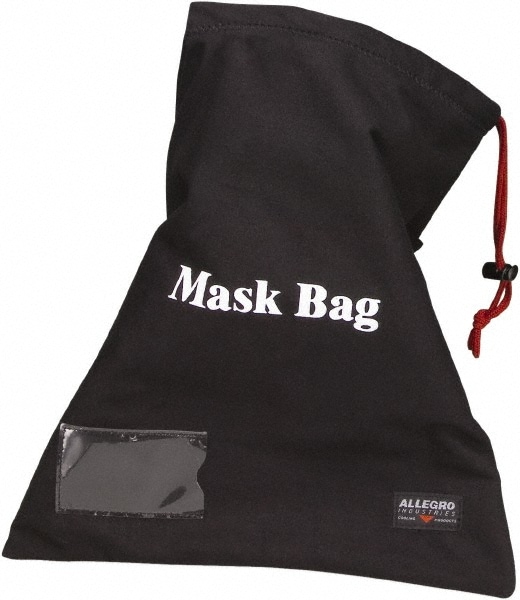 Allegro 2025 Facepiece Face Shield Storage Bag: Cotton, Black 