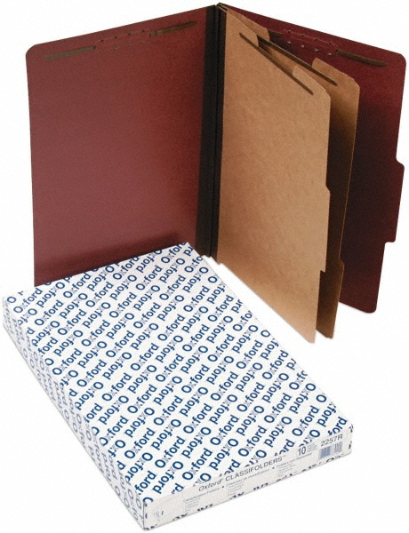 UNIVERSAL - 6SECT2DIV PCKT RED10PK LGL CLASSIFICATION FOLDER | MSC Direct