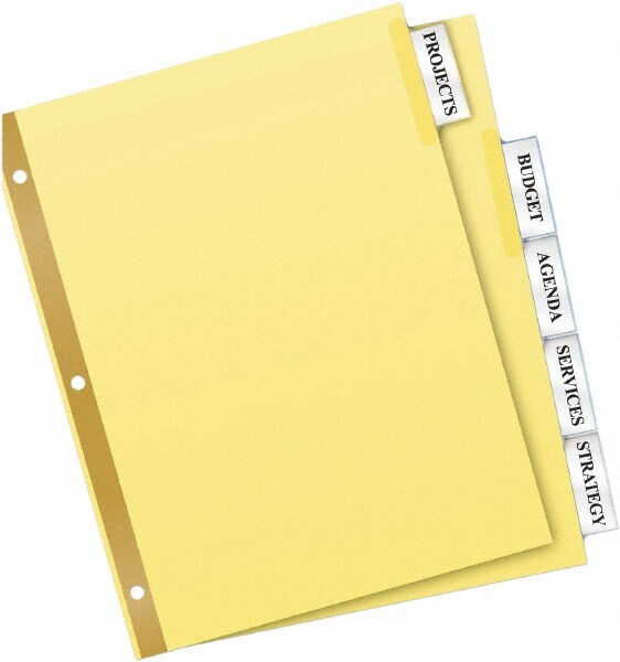 11 x 8 1/2" Double-Sided Gold Reinforcing Strip, Customizable Divider