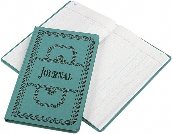 9 5/8" by 7 5/8" Blue 300 Pages Boorum and Pease Canvas Account Book Journal 