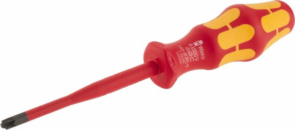 Wera #2, 8-1/2" OAL, Insulated Phillips Screwdriver - 4" Blade Length, Round Shank, Ergonomic Handle | Part #05006466001