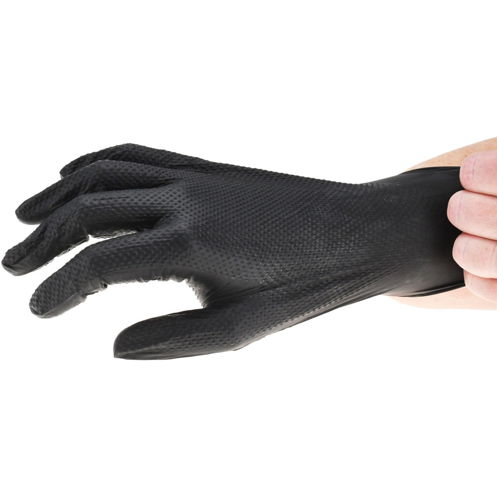 Disposable Gloves:  Size Small,  8.00 mil,  Nitrile,  Industrial Grade,