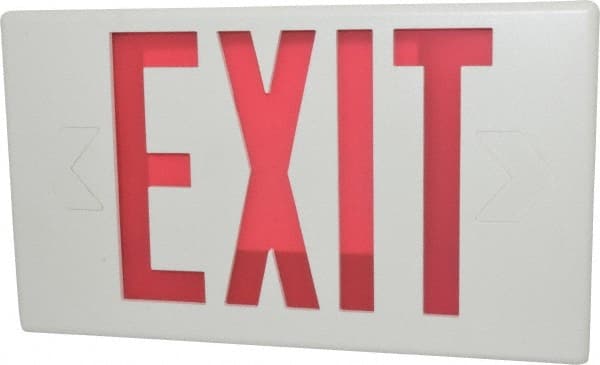 1 and 2 Face, 0.98, 1.03 Watt, White, Polycarbonate, LED, Illuminated Exit Sign