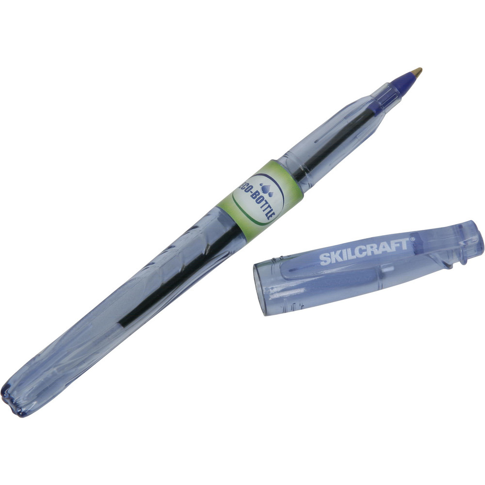AbilityOne - BLUE INK MED PT 12PK RECY STICK BALLPOINT PEN | MSC Direct