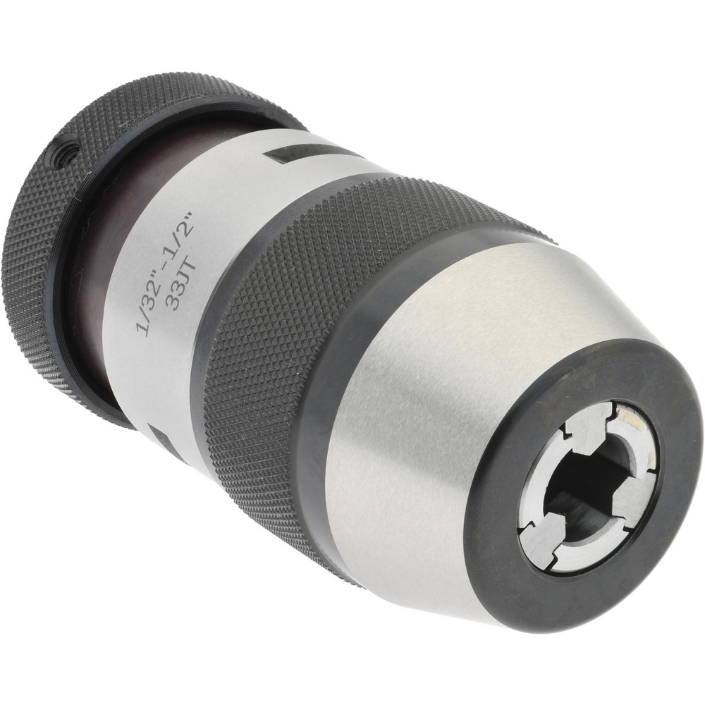 Accupro Drill Chuck 1/32 to 1/2" Capacity, Tapered Mount, JT33 MSC