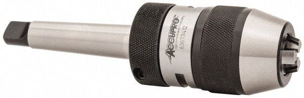 Accupro SPS100200 Drill Chuck: 1/32 to 3/8" Capacity, Integral Shank Mount, 2MT Image