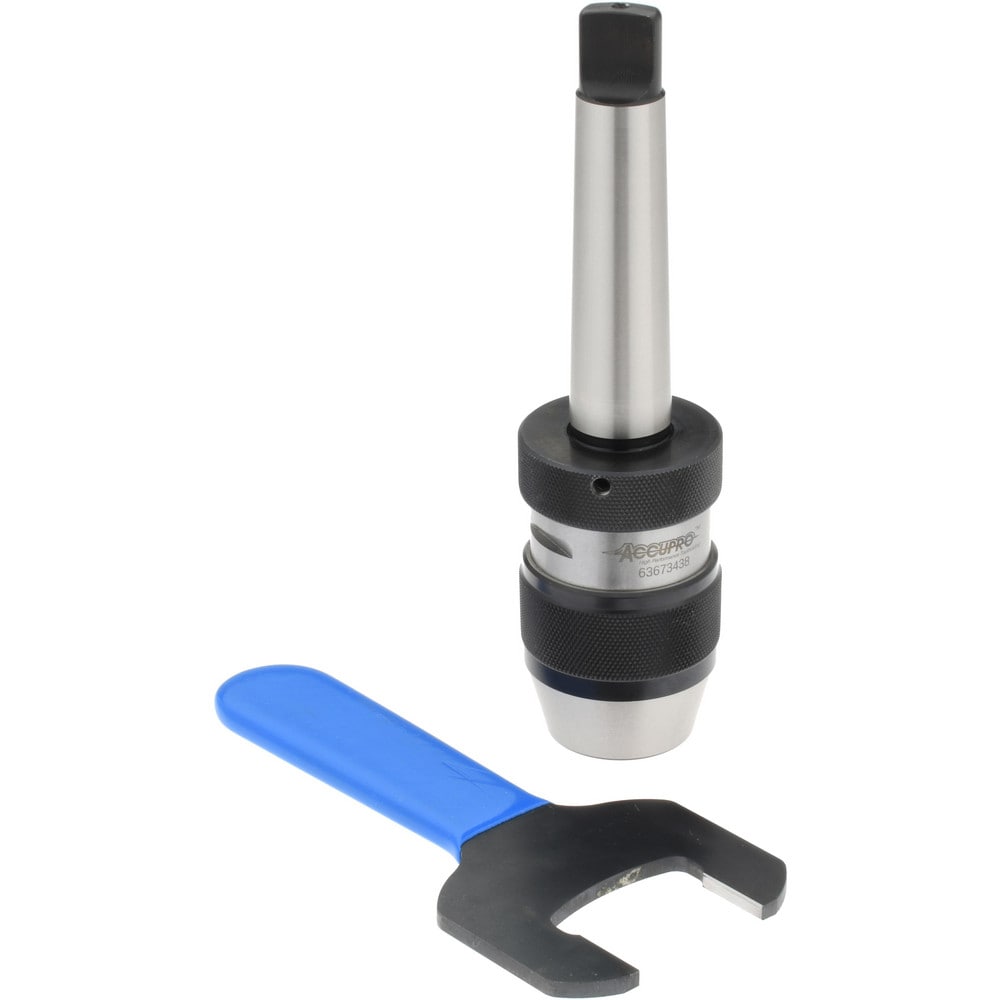 Accupro SPS130300 Drill Chuck: 1/32 to 1/2" Capacity, Integral Shank Mount, 3MT Image