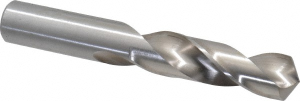 Screw Machine Drill Bit: 25/32" (0.7813) Dia, 118 deg, HSS - Bright/Uncoated, 5-1/8" OAL, Right Hand Cut, 2 Flute, Regular Spiral Flute, Straight-Cylindrical Shank, Series 2120
