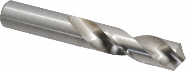 Screw Machine Drill Bit: 53/64" (0.8281) Dia, 118 deg, HSS - Bright/Uncoated, 5-3/8" OAL, Right Hand Cut, 2 Flute, Regular Spiral Flute, Straight-Cylindrical Shank, Series 2120