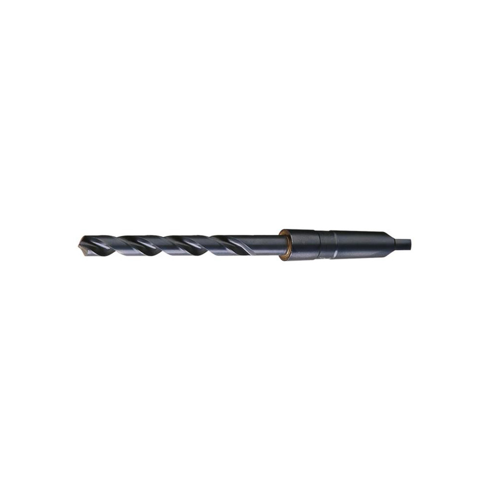 Taper Shank Drill Bit: 11/32" Dia, 1MT, 118 ° Point, High Speed Steel - Oxide Finish, 3-1/4" Flute Length, 6-1/2" OAL, Standard Point, Spiral Flute
