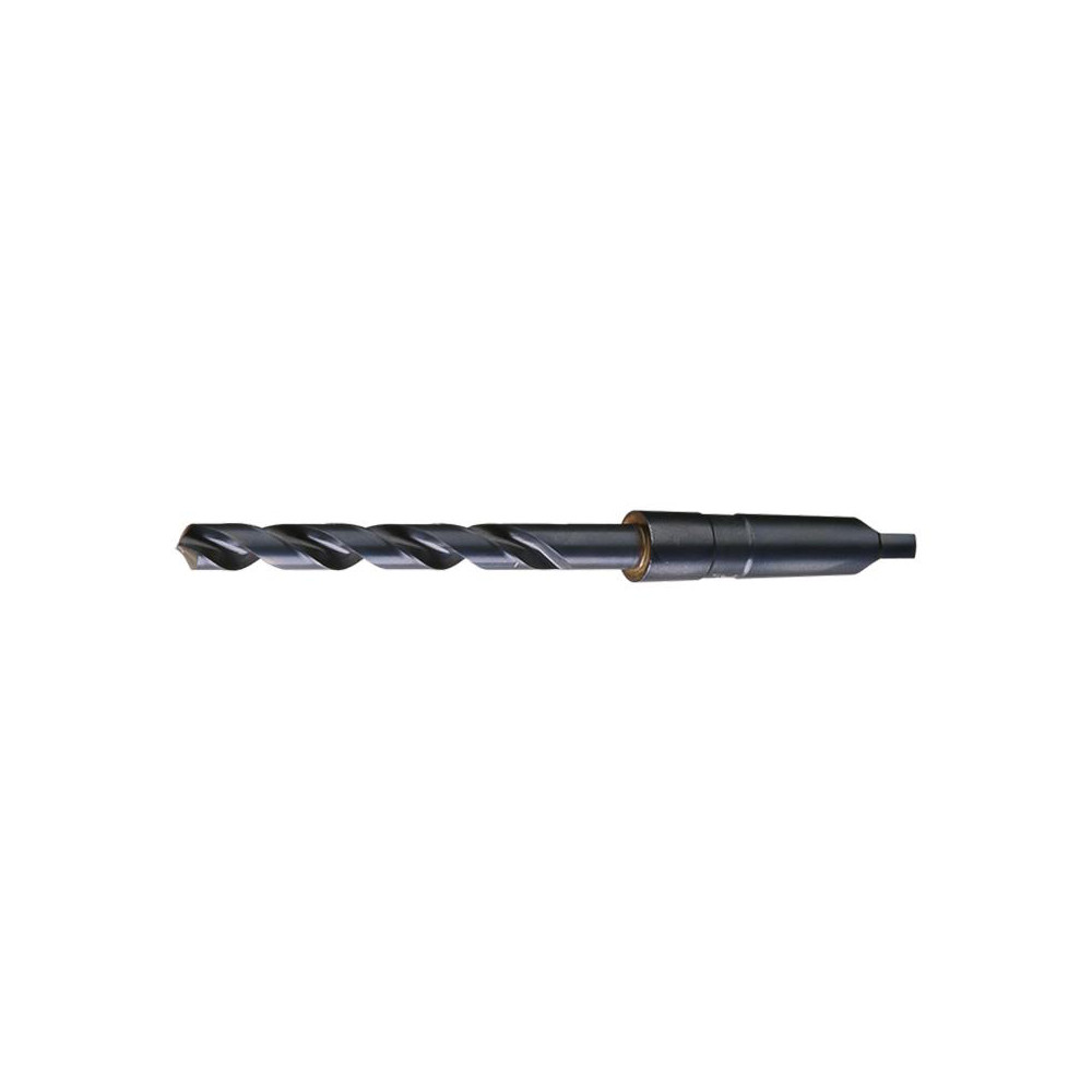 Taper Shank Drill Bit: 11/16" Dia, 3MT, 118 &deg; Point, High Speed Steel - Oxide Finish, 5-3/8" Flute Length, 10" OAL, Standard Point, Spiral Flute