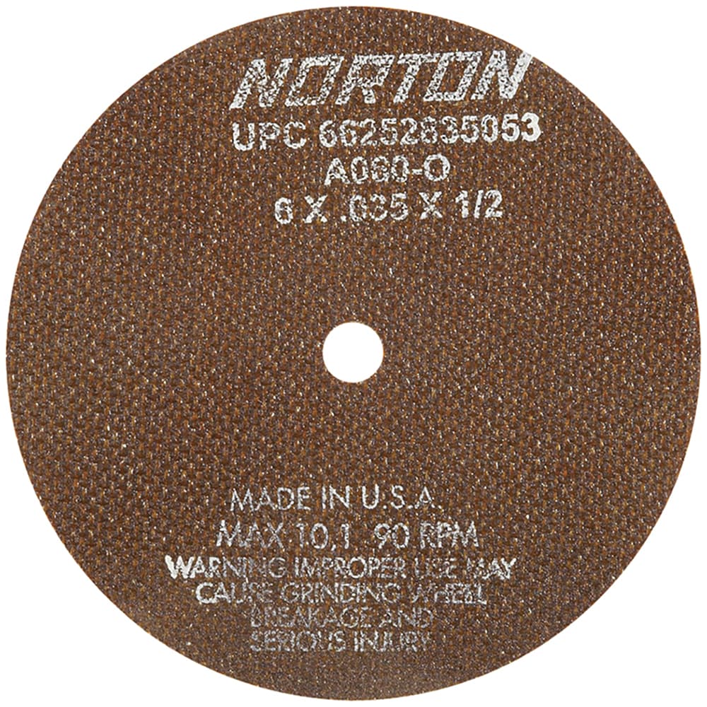 Norton 66253043009 Cut-Off Wheel: 8" Dia, 1/2" Hole, Aluminum Oxide Image