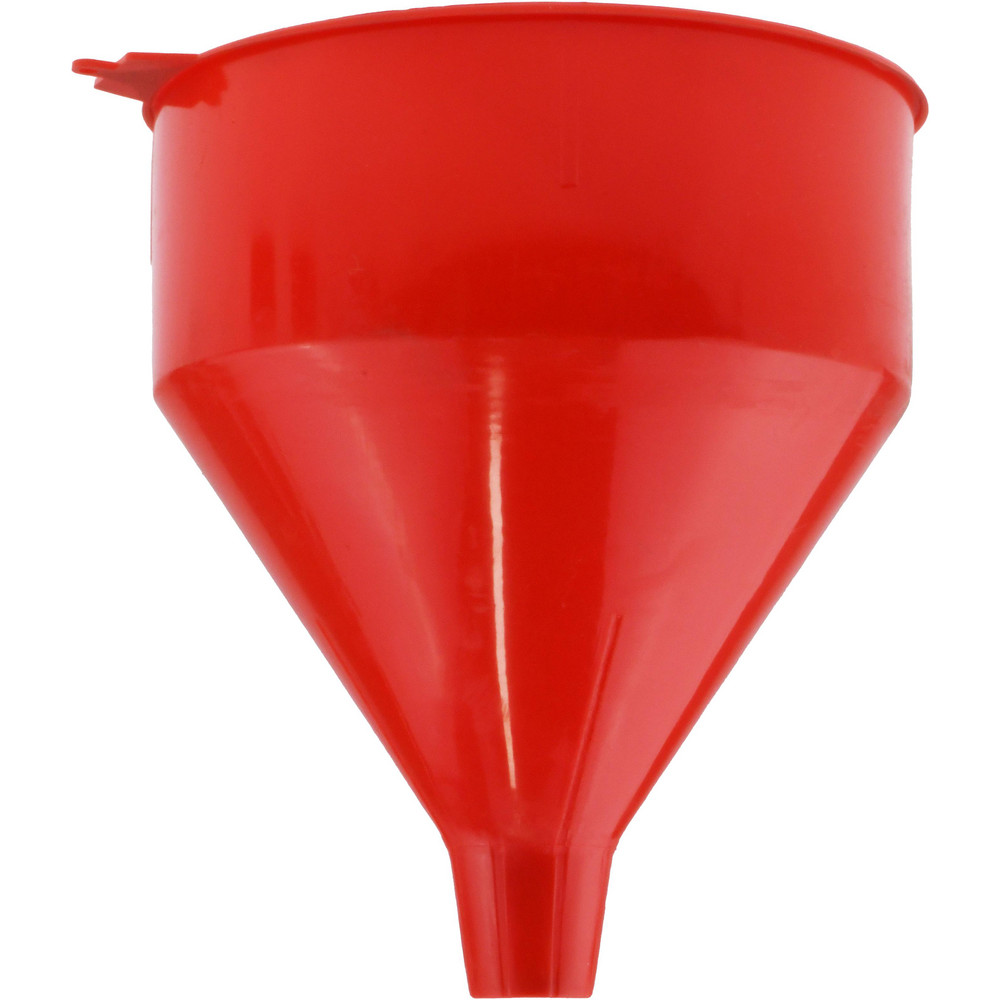 6 Qt Capacity Polyethylene Funnel - 9" Mouth OD, 1-1/2" Tip OD, Straight Spout, Red