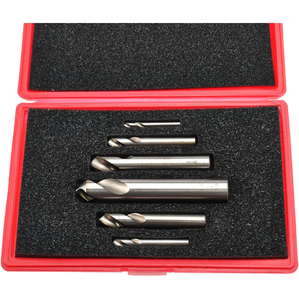 6 Piece 90° 1/4 to 1" Spotting Drill Set