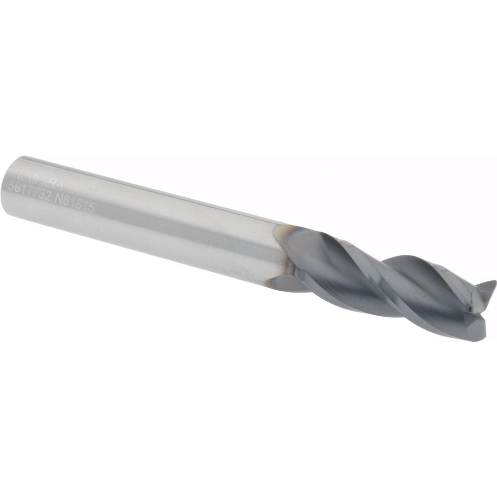 Niagara Cutter 17003413 Corner Radius End Mill: 5/16" Dia, 13/16" LOC, 0.015 to 0.02" Radius, 3 Flutes, Solid Carbide Image