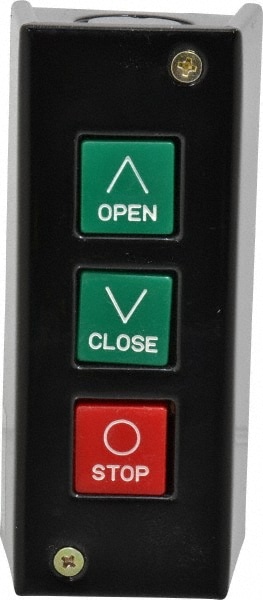 Value Collection PBS-601 Push-Button Control Station: Momentary, NO/NC, Open, Close & Stop Image