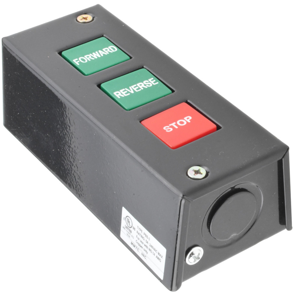 Momentary Push Button Switch Station Box – Up/Down/Stop Control, IP32 Waterproof, For Winches, Roller Doors & Tail Lifts (SGKJ-3N)