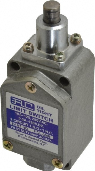 Value Collection RCL-308 General Purpose Limit Switch: SPDT, NC, Plunger, Top Image