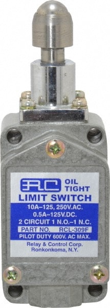 Value Collection RCL-309 General Purpose Limit Switch: SPDT, NC, Plunger, Top Image