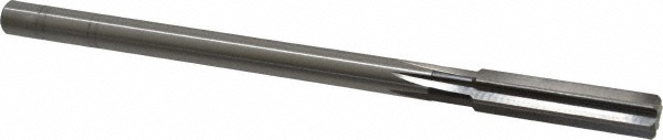 Chucking Reamer: 0.4365", 7" OAL, 1-3/4" Flute Length, Straight, Straight-Cylindrical, HSS - 6 Flutes, Right Hand Cutting Direction, Series 4001