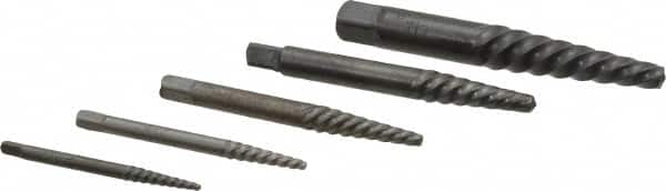 Cleveland C00906 Spiral Flute Screw Extractor: 5 Pc 