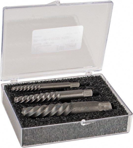 Cleveland C00909 Spiral Flute Screw Extractor: 3 Pc 