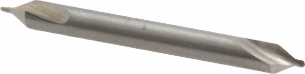 Combination Drill & Countersink: #0, 1/8" Body Dia, 118 deg, High-Speed Steel - Bright/Uncoated Finish, 1/32" Point Dia, Right Hand