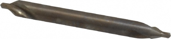 Combo Drill & Countersink: #1, 1/8" Body Dia, 1180, High Speed Steel