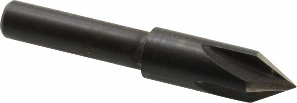 1/4" Head Diam, 3/16" Shank Diam, 4 Flute 60° High Speed Steel Countersink