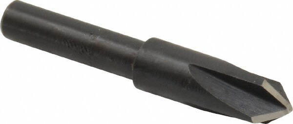 1/4" Head Diam, 3/16" Shank Diam, 4 Flute 82° High Speed Steel Countersink
