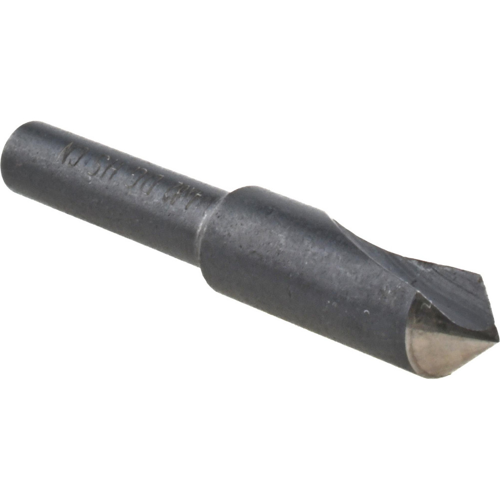Cleveland Countersink: 1/4" Head Dia, 82 deg Included Angle, 1 Flute, High-Speed Steel, Right Hand Cut - 3/16" Shank Dia, Oxide Finish | Part #C46102