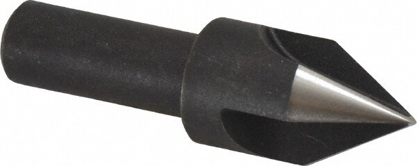 3/4" Head Diam, 1/2" Shank Diam, 3 Flute 60° High Speed Steel Countersink