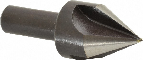 1" Head Diam, 1/2" Shank Diam, 3 Flute 60° High Speed Steel Countersink