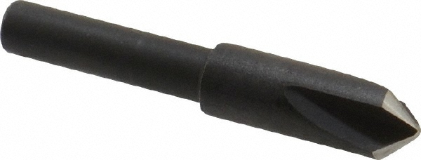 Cleveland Countersink: 1/4" Head Dia, 90 deg Included Angle, 3 Flute, High-Speed Steel, Right Hand Cut - 3/16" Shank Dia, Oxide Finish | Part #C46152