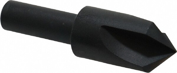 5/8" Head Diam, 3/8" Shank Diam, 3 Flute 90° High Speed Steel Countersink