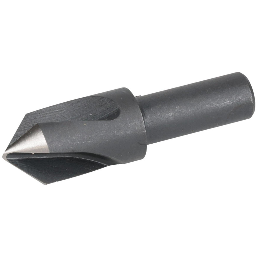 Cleveland Countersink: 3/4" Head Dia, 90 deg Included Angle, 3 Flute, High-Speed Steel, Right Hand Cut - 1/2" Shank Dia, 2-5/8" OAL, Oxide Finish