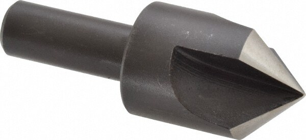 1" Head Diam, 1/2" Shank Diam, 3 Flute 90° High Speed Steel Countersink