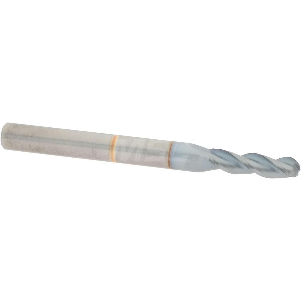 Accupro 3351562BNC4 Ball End Mill: 0.1563" Dia, 0.5625" LOC, 3 Flute, Solid Carbide Image