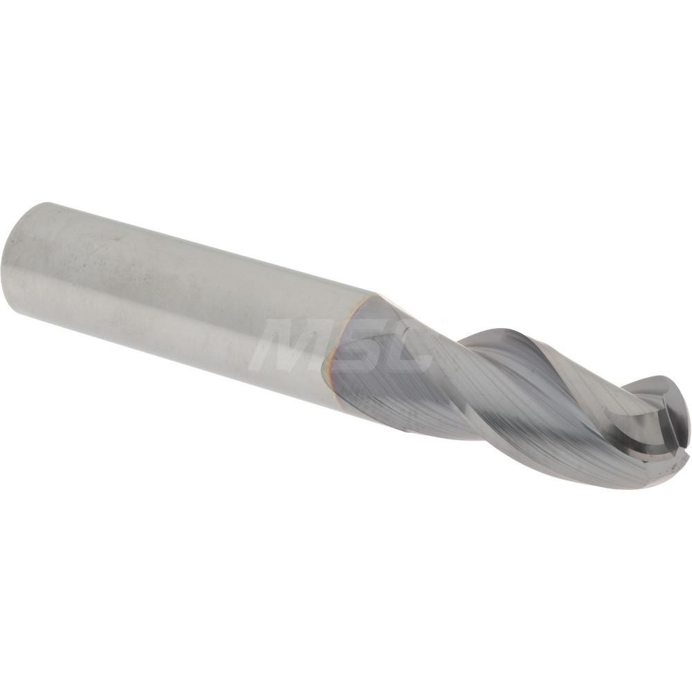 Accupro 3354375BNC4 Ball End Mill: 0.4375" Dia, 1" LOC, 3 Flute, Solid Carbide Image
