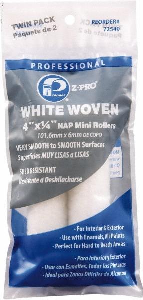 Mini Paint Roller Cover: 1/4" Nap, 4" Wide