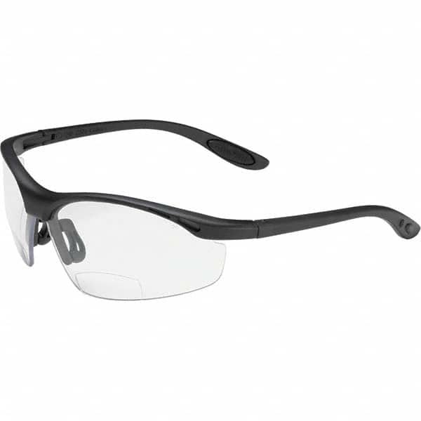 Magnifying Safety Glasses: +1, Clear Lenses, Scratch Resistant, ANSI Z87.1+