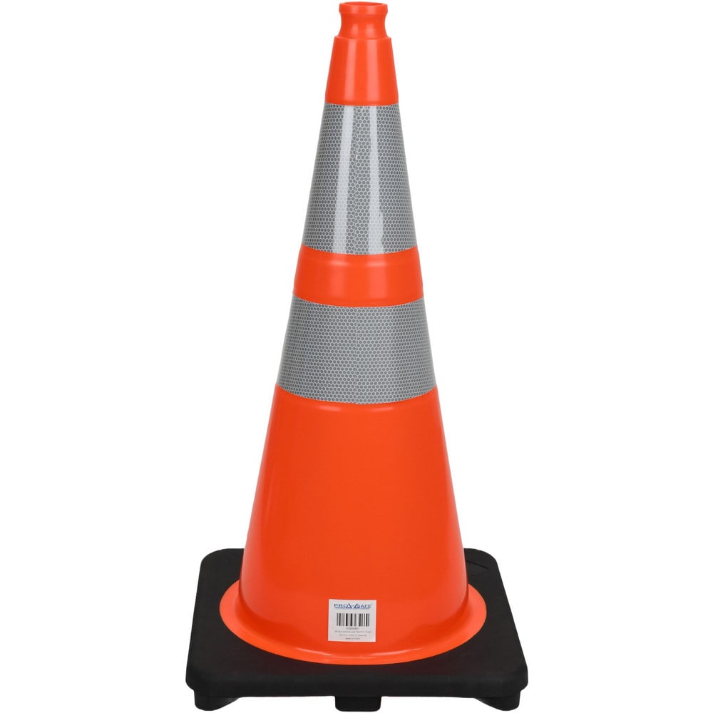 Cone with Base: Polyvinylchloride, 28" OAH, Orange