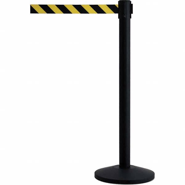 Tensator QWAYPOST-33-D4 Free Standing Retractable Barrier Post: Metal Post, Plastic Base 
