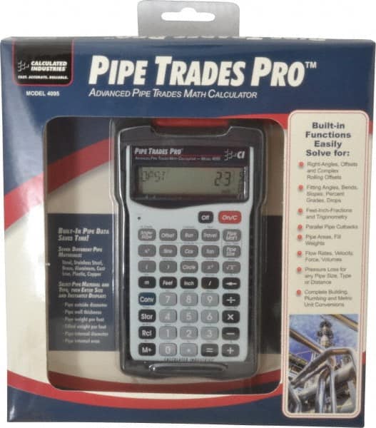 Pro Calculator Industries 4095 Pipe Trades Hand Tool Digital Electronic Digital 