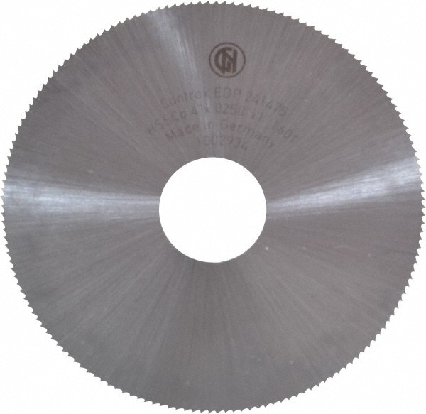 Controx 11601010630001 Slitting & Slotting Saw: 4" Dia, 0.025" Thick, 1" Arbor Hole, 160 Teeth, Cobalt Image