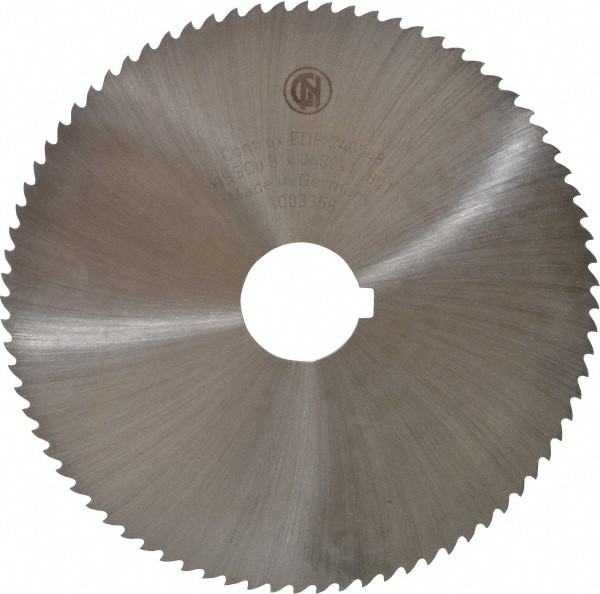 Controx 12601271010001 Slitting & Slotting Saw: 5" Dia, 0.04" Thick, 1" Arbor Hole, 80 Teeth, Cobalt 