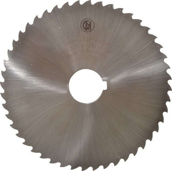 Controx 12601273170001 Slitting & Slotting Saw: 5" Dia, 1/8" Thick, 1" Arbor Hole, 48 Teeth, Cobalt 