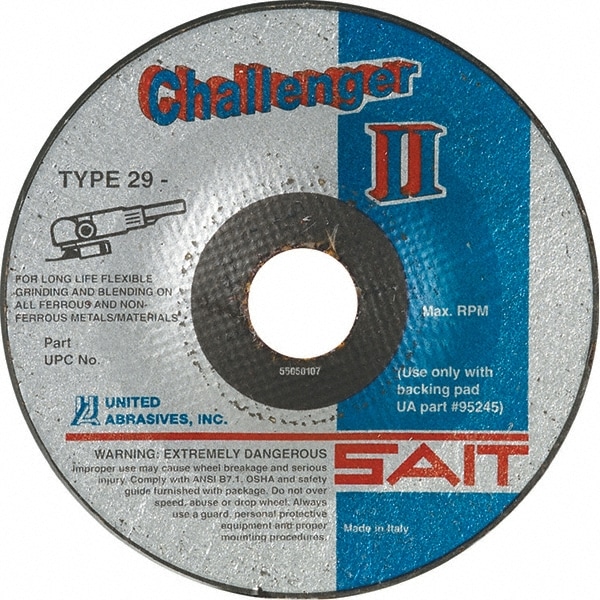 Depressed Center Wheel: Type 29, 7" Dia, Aluminum Oxide