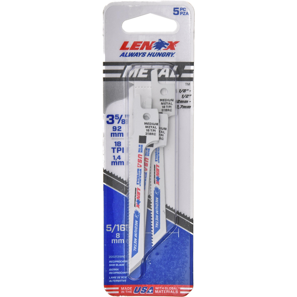 Reciprocating Saw Blade: Bi-Metal - Tapered, Universal Shank