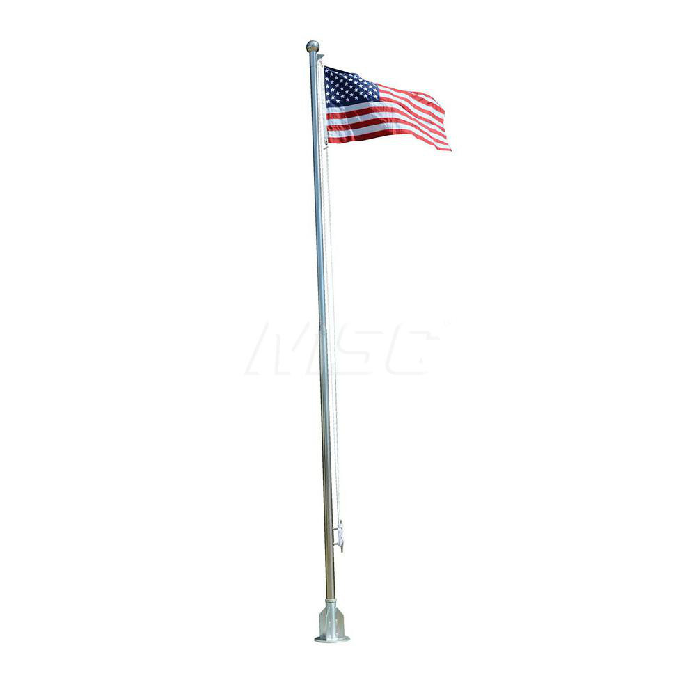 Vestil Flag Poles & Kits; Mounting Portable; Portable ; Pole Material Stainless Steel